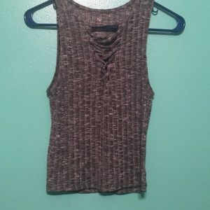 Knitted American eagle grey cropped top GUC
